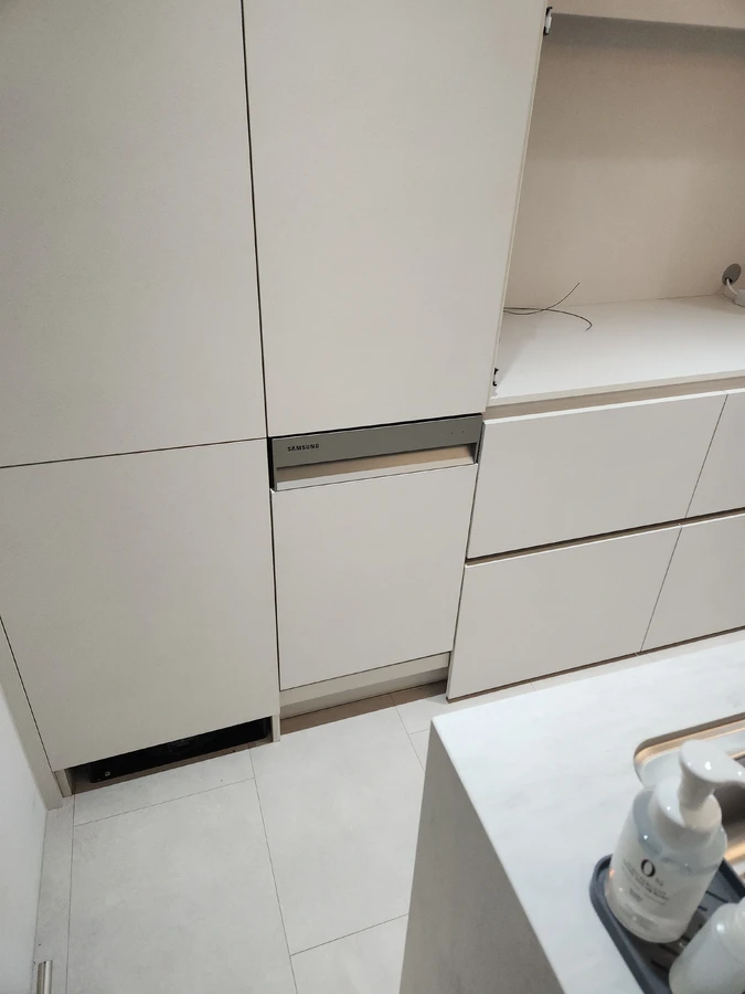 노원 식세기 설치 — 하부장 내부 배수 호스와 역류 방지 트랩 정리