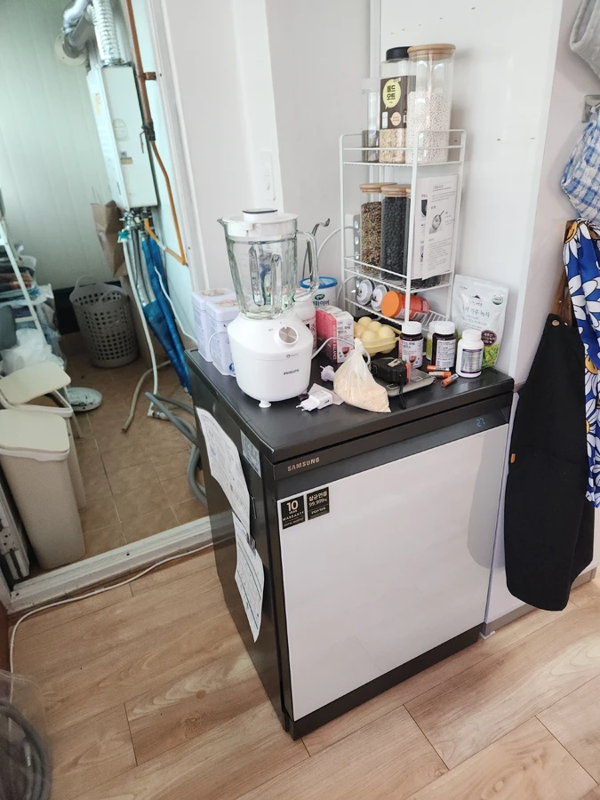 설치 완료 후 시운전 점검하는 모습
